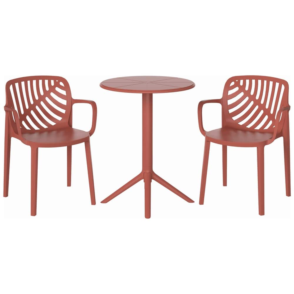 Frond and Form 2-Person Outdoor Round Bistro Dining Set