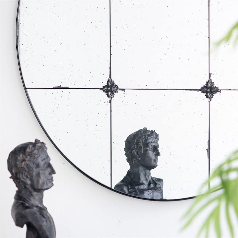 Antique Glass Panel Mirror