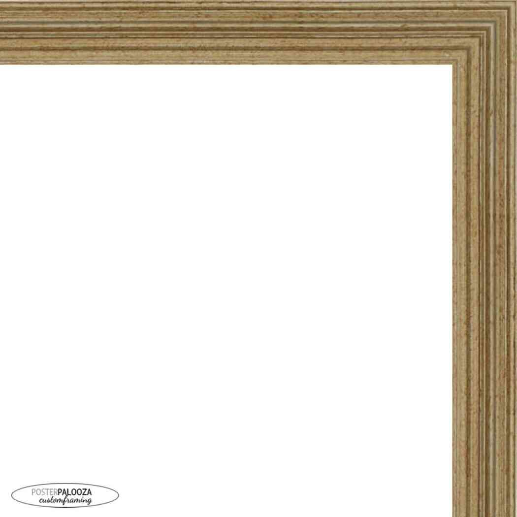 8x14 Traditional Antique Silver Complete Wood Picture Frame with UV ...