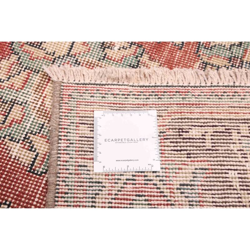 ECARPETGALLERY Hand-knotted Antalya Vintage Dark Red Wool Rug - 9'3 x 11'11