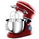 preview thumbnail 6 of 12, 6.3Qt Electric Tilt-Head Food Stand Mixer 6 Speed 660W - 6.3 Quart Red