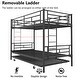 preview thumbnail 6 of 71, Twin over Twin Elegance Clean-Lined Bunk Bed, Heavy Duty Metal Structure Bunk Bed Frame Steel Slat Support(No Box Spring Needed)
