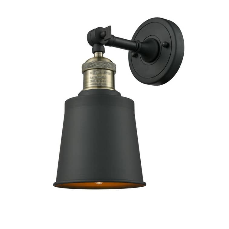 Innovations Lighting 203 Addison Addison 11" Tall Convertible Bathroom - Black Antique Brass / Matte Black