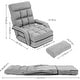 preview thumbnail 10 of 16, Adjustable 6-Position Floor Chair Folding Lazy Gaming Sofa