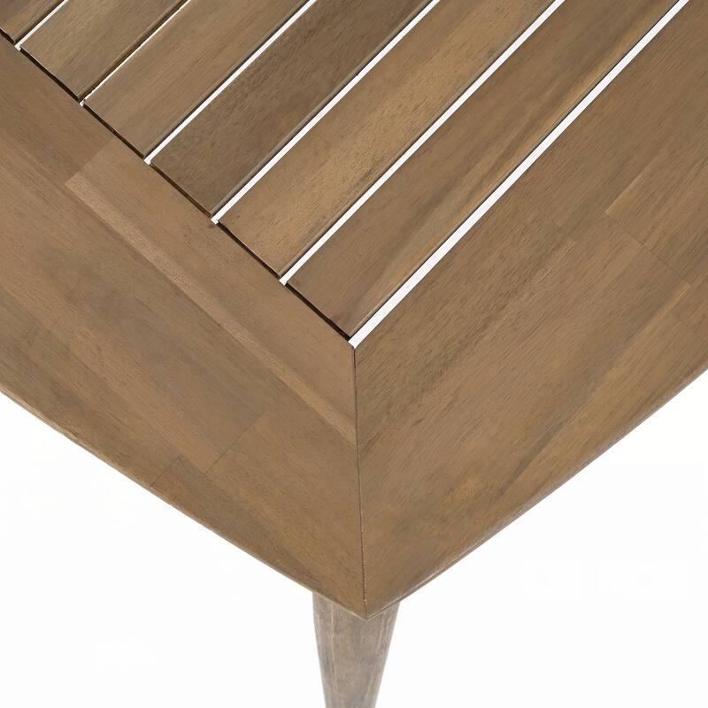 Acacia Wood Dining Table 8-Person Outdoor Table for Patio, Garden, Backyard