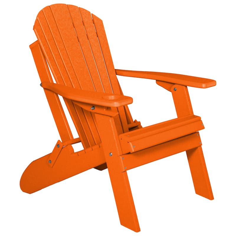 Eagle Collection Folding Adirondack Chair with Smart Phone Holder - Bright Orange