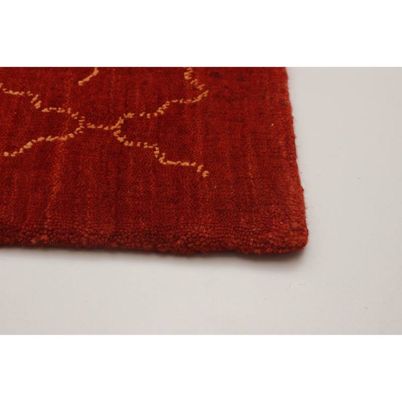 Kashkuli Gabbeh Red Rug 4'9" x 6'7" - 4'9 x 6'7