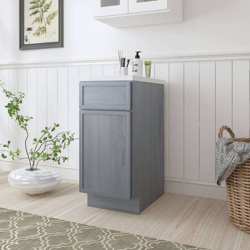 Vanity Art 15" Freestanding Single Base Storage Cabinet with Soft Close Door