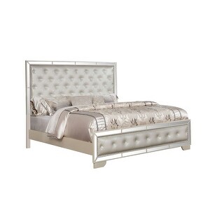 Madison Queen Size Upholstery Bed Made with Solid Wood