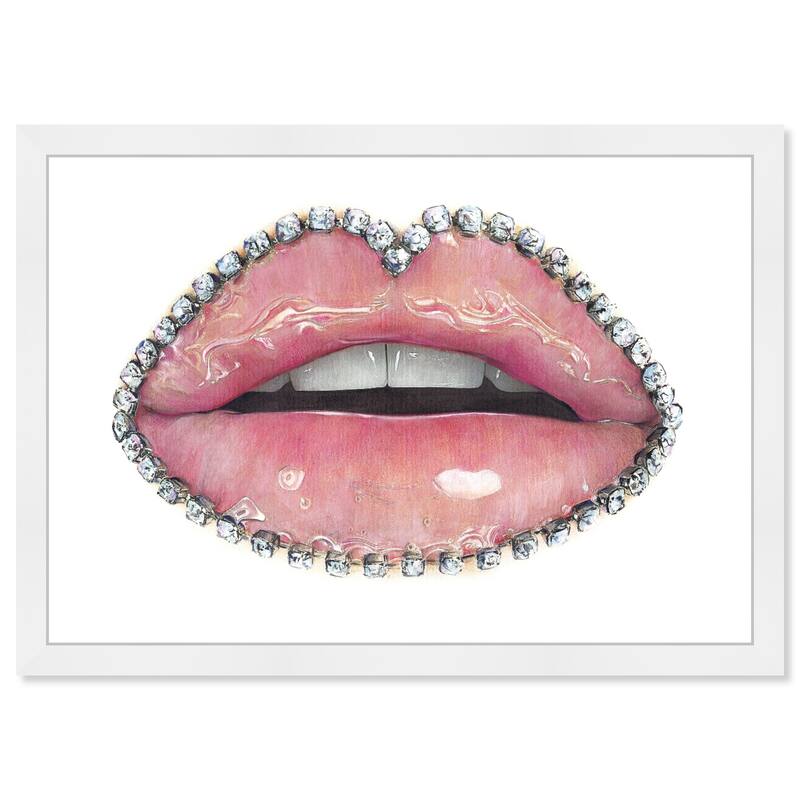 Wynwood Studio Prints Fashion and Glam Pink Lips Pink and Pastel Pink Glam Wall Art Canvas Print