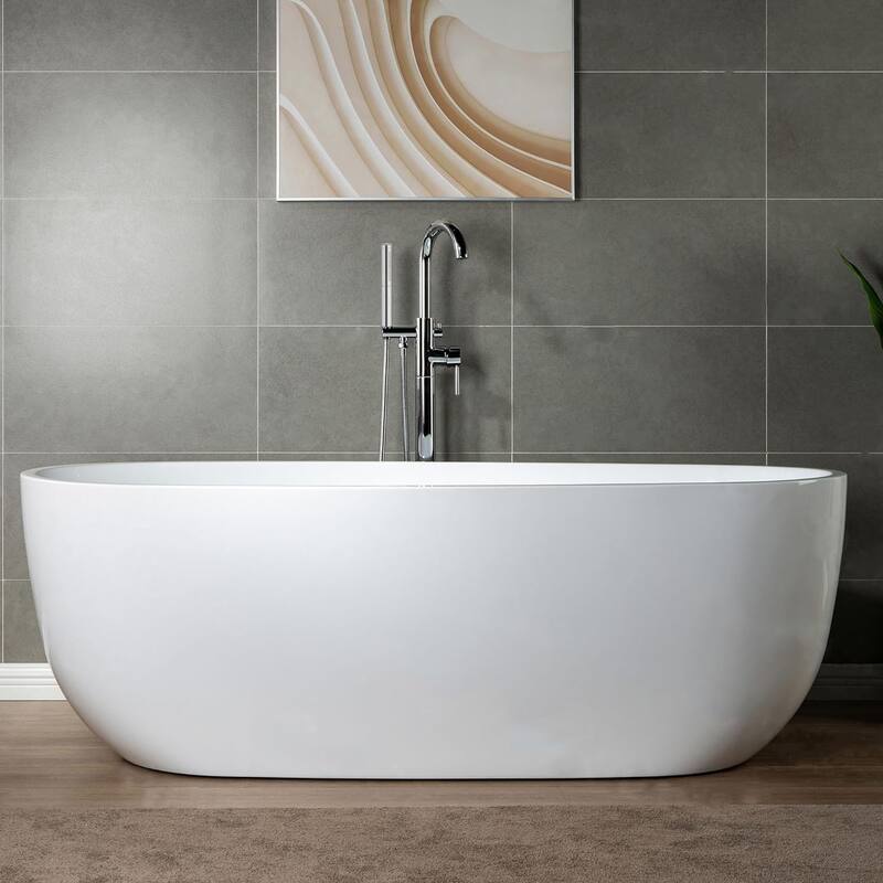 Single Handle Floor Mounted Gooseneck Freestanding Tub Filler On Sale