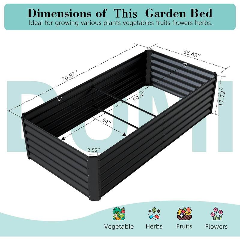 Heavy-Duty Outdoor Garden Planter Box for Vegetables with Safety Edge