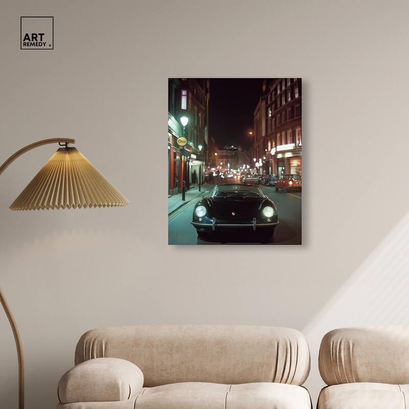 Night Roadster Canvas by Art Remedy, Gallery Wrapped
