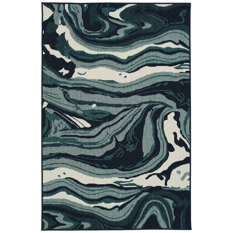 Modern Abstract Textured Cut Pile Rectangle Throw Rug - Kaleen