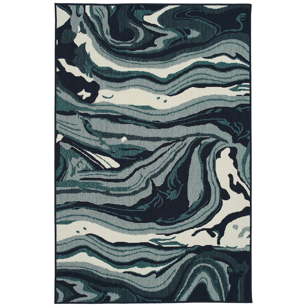 Modern Abstract Textured Cut Pile Rectangle Throw Rug - Kaleen