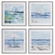 preview thumbnail 2 of 5, StyleCraft Beach Front - Set of 4 Printed Framed Canvas Wall Art
