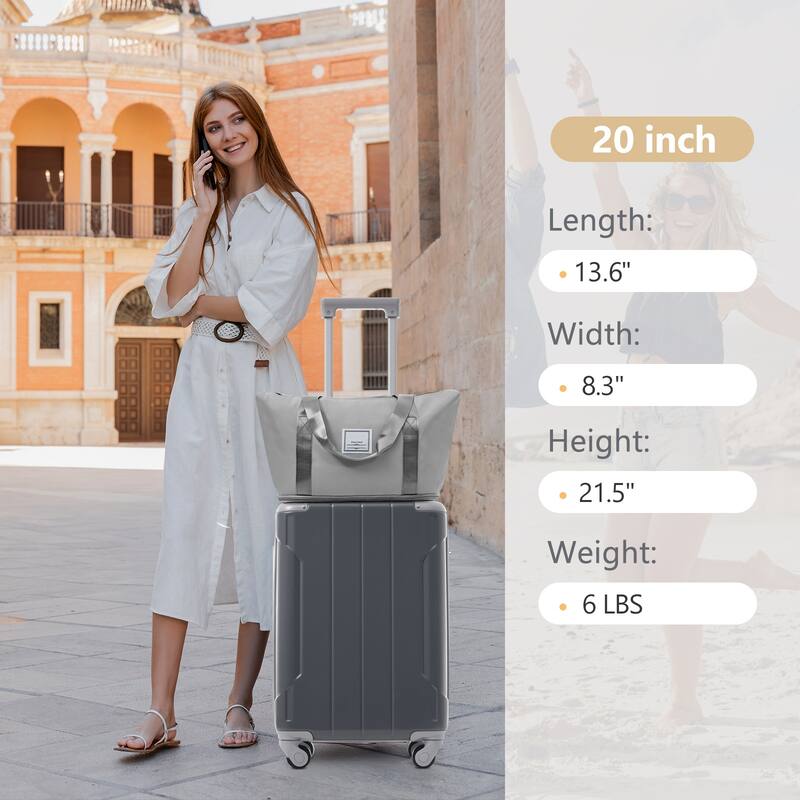 3 Piece ABS Hard Case Carry On Luggage with TSA Lock Spinner Wheels