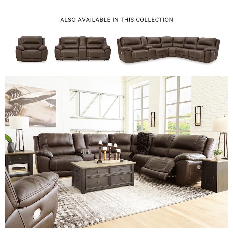 Signature Design by Ashley Dunleith 3-Piece Power Reclining Sectional Loveseat with Console