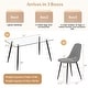 preview thumbnail 3 of 5, Gymax 5 PCS Dining Table Set 51" Modern Rectangular Glass Table & 4