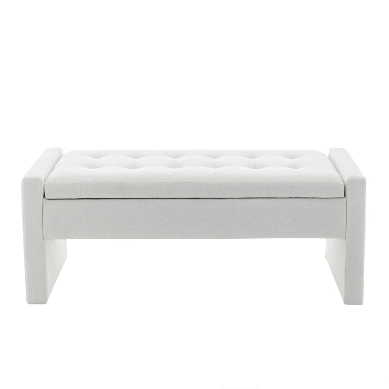 Porthos Home Etta Boucle Fabric Storage Bench