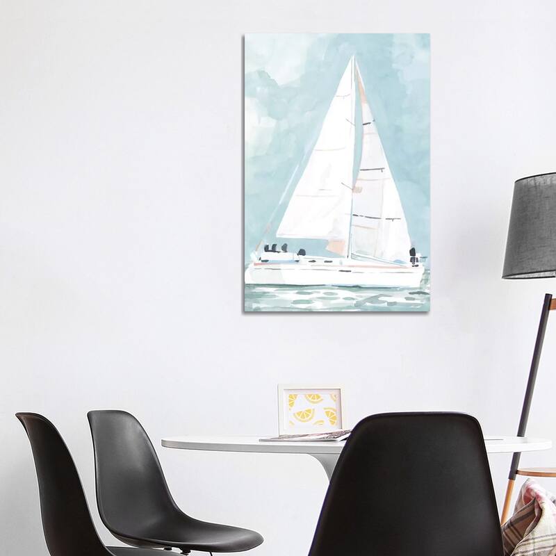 iCanvas "Soft Sailboat I" by Emma Scarvey Canvas Print - 40x26x1.5
