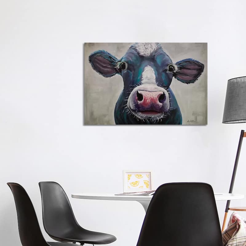 iCanvas "Cow - Clara Belle" by Hippie Hound Studios Canvas Print - 26x40x1.5