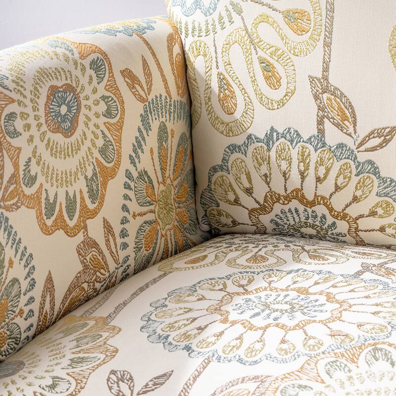 Fabric Accent Chair with Ergonomic Design, S-Spring Cushion, and 220lb Capacity