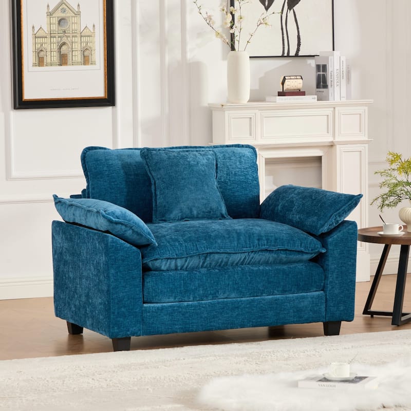 Oversized Single Sofa Chair Chenille Accent Chair Cloud Couch Lounge Chair