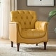 preview thumbnail 48 of 68, HULALA HOME Wemer Traditional Genuine Leather Armchair with Tufted Back