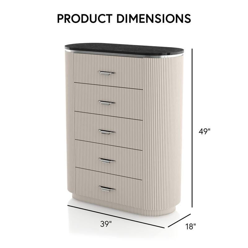 Furniture of America Leander Modern 3-Piece Light Grey Chest and 2 Nightstand Bedroom Set