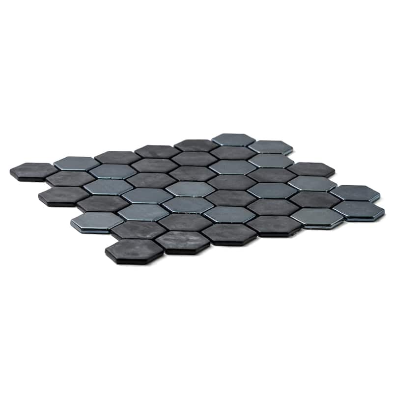 Eterna Hex 2x2 Glass Hexagon Mosaic Tile - Floor, Wall, Backsplash
