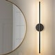 preview thumbnail 70 of 119, 1-Light Black/ Gold/ Nickel Modern Long Linear Strip Wall Sconce Dimmable LED Bathroom Vanity Light