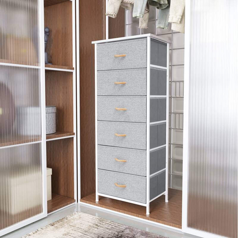 VredHom 6 Drawers Vertical Dresser Storage Tower