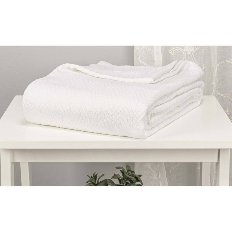 Superior Metro Zig-Zag Chevron All-Season Bedding Cotton Blanket