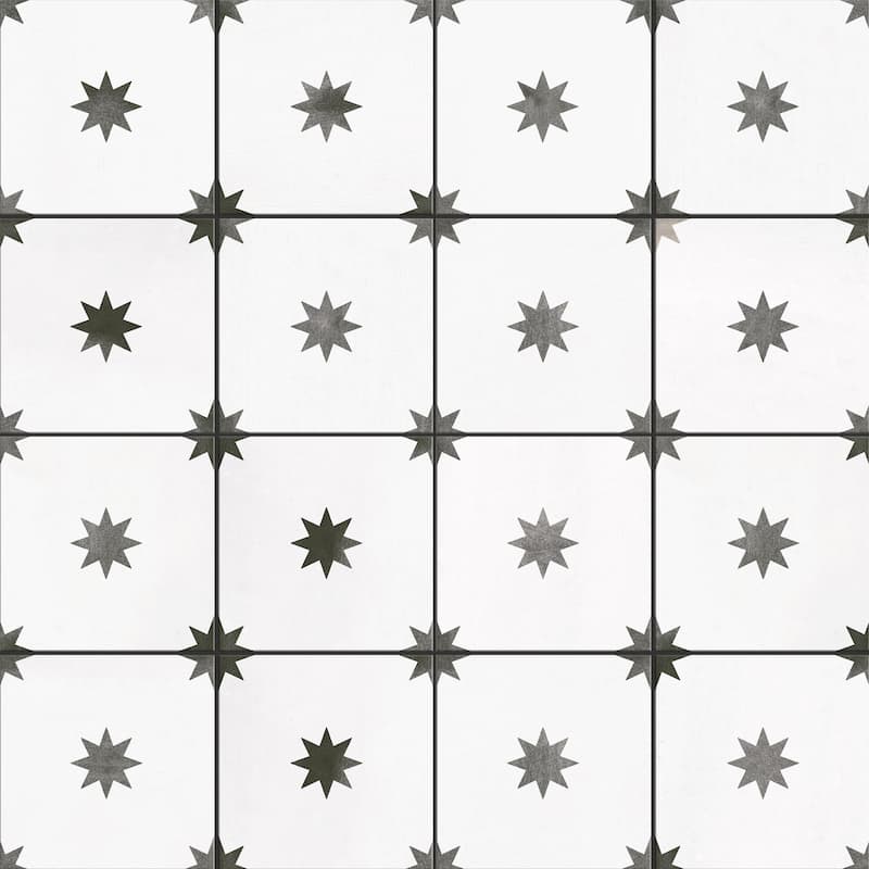 Merola Tile Starlight White 17-3/8" x 17-3/8" Porcelain Floor and Wall Tile