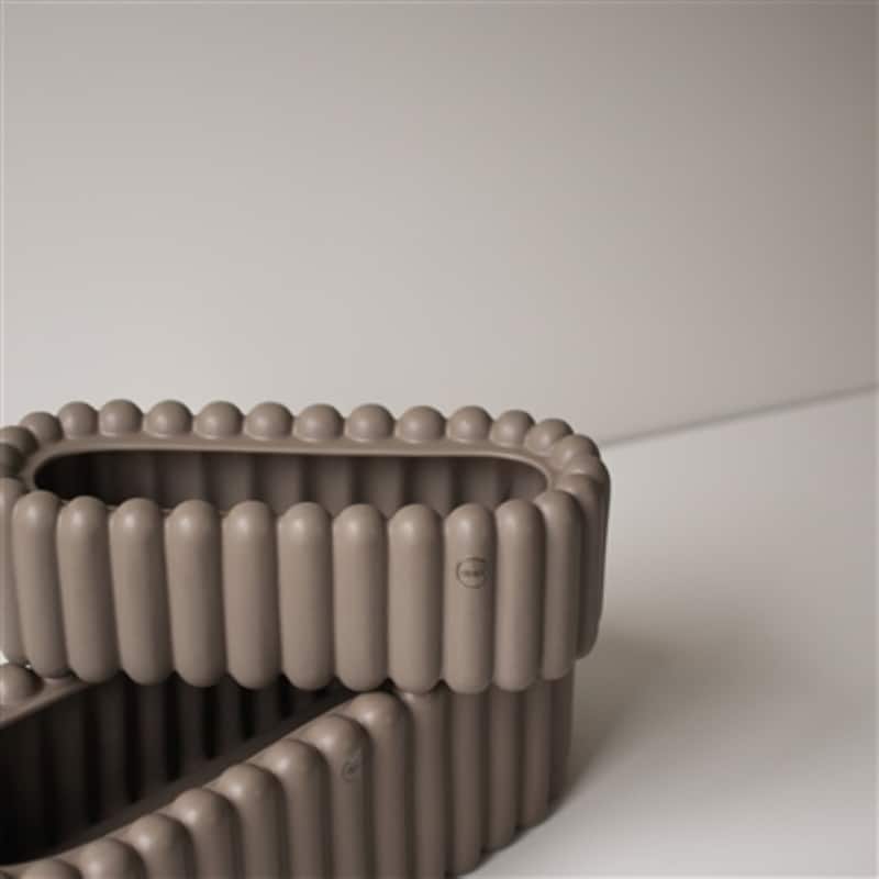 Ceramic Oval Planter - 13.75" - Brown