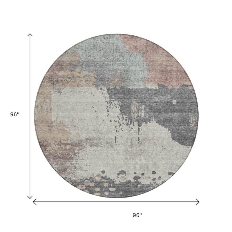 HomeRoots Abstract Transitional Rectangle Outdoor Rug
