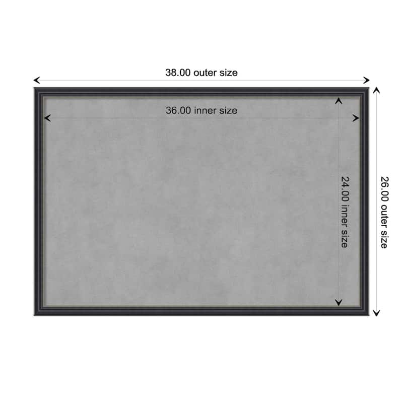 Amanti Art Stylish Black Framed Magnetic Board - Board Size 36x24