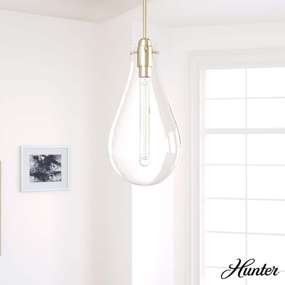 Hunter 11" Lundin 1-Light Pendant - Kitchen Island, Dining Room, Entry - Contemporary, Transitional