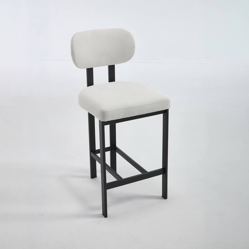 26 inch Modern Upholstered Bar Stools Set of 2