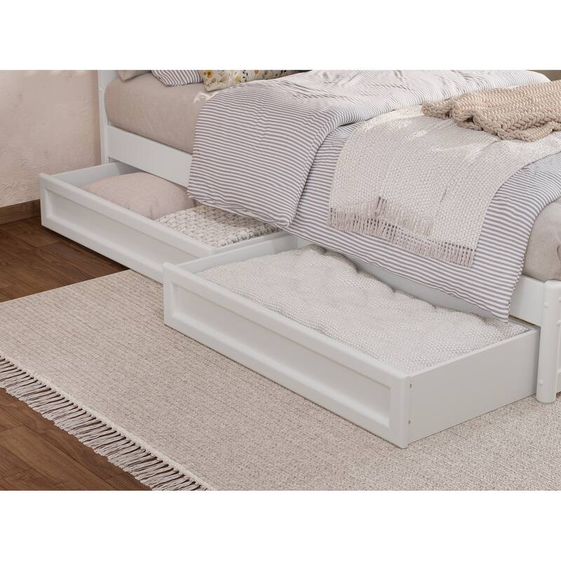 Roslyn Platform Bed with Panel Footboard and Storage Drawers