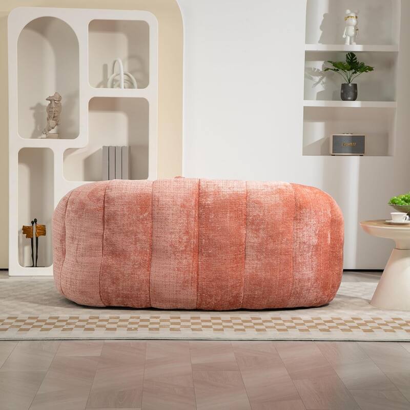 Roomfitters High Back Bean Bag Sofa Chair, Velvet Lazy Lounger Couch for Living Room