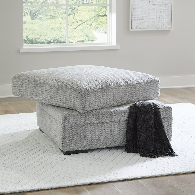Signature Design by Ashley Casselbury Cement Ottoman with Storage