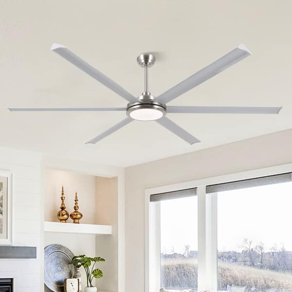 slide 2 of 24, MLiAN 96 In. 6 Aluminium Blades Indoor Ceiling Fan with Light Kit and Remote - 96"