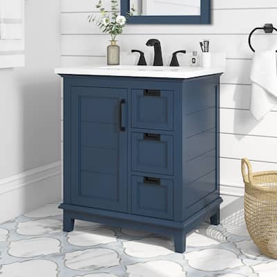 Ove Decors Pembroke 30 in. Single Sink Bathroom Vanity in Greyish Blue