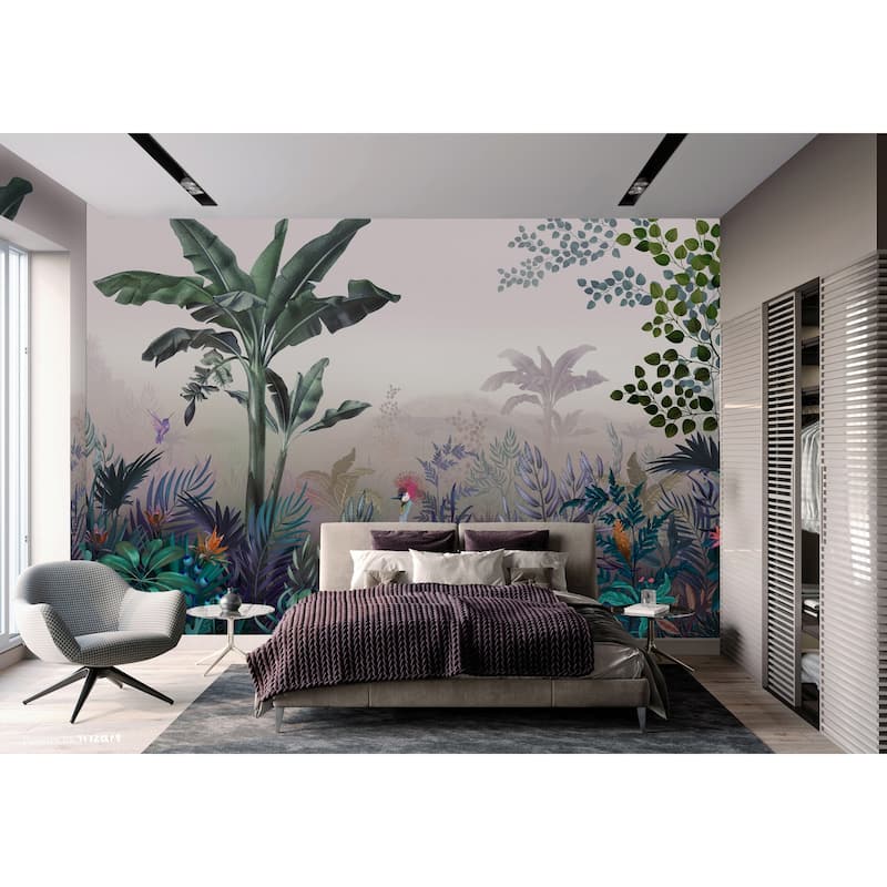 Exotic Jungle Scene Tropical FoliageWallpaper Mural