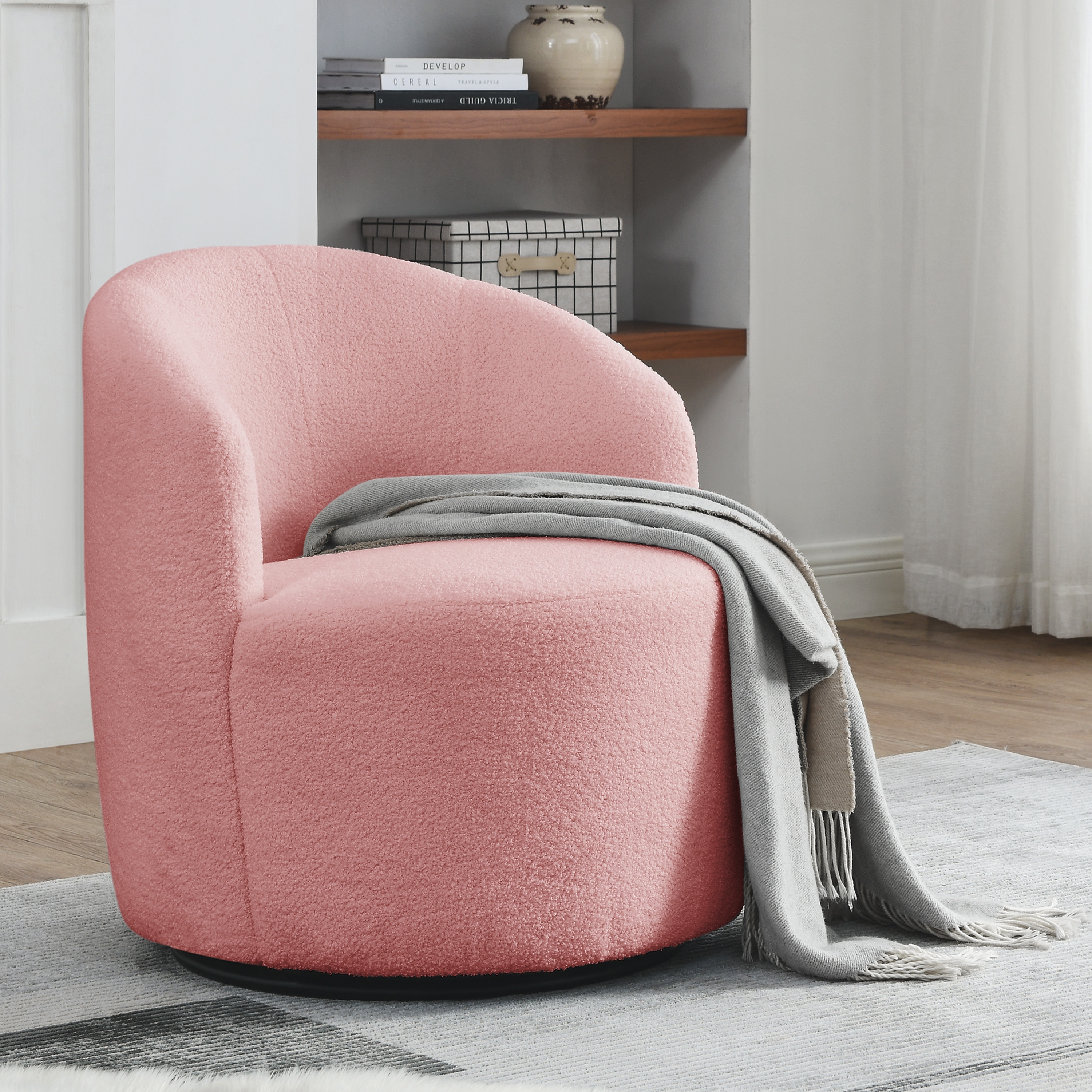 Armchair with store storage in seat