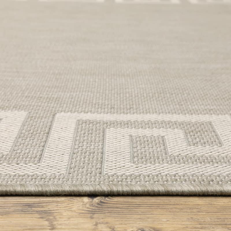 Vista Home Palmetto Greek Key Border Indoor/ Outdoor Area Rug