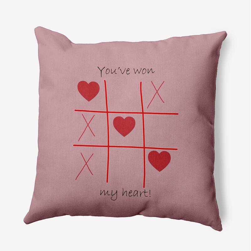 You've Won My Heart Valentines Day Decorative Throw Pillow - 18" x 18" - Romantic Purple