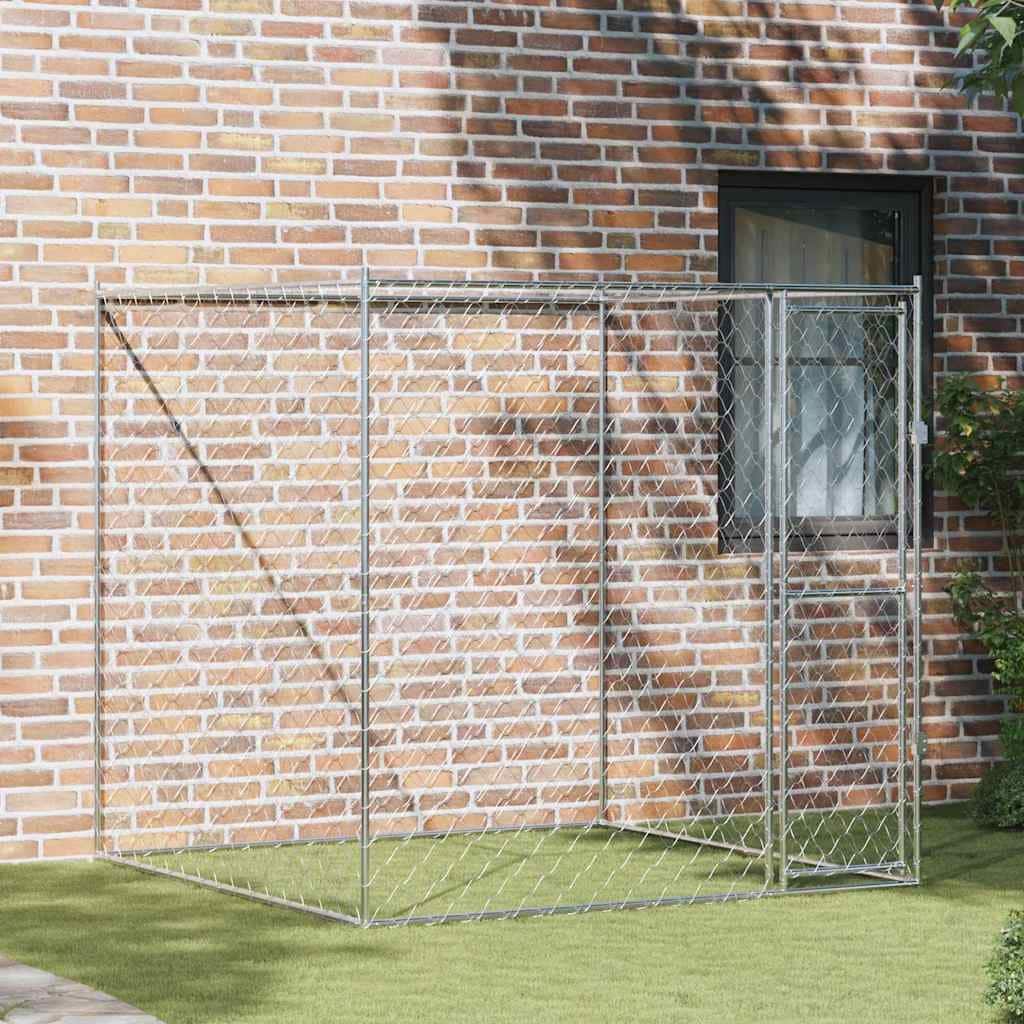 vidaXL Dog Cage 78.7" x 78.7" x 78.7" Steel